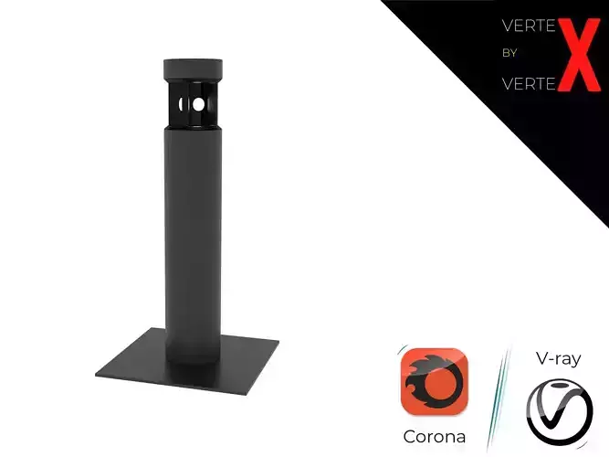 Inula Light Pole Low-poly 3D model Inula Light Pole Low-poly 3D model