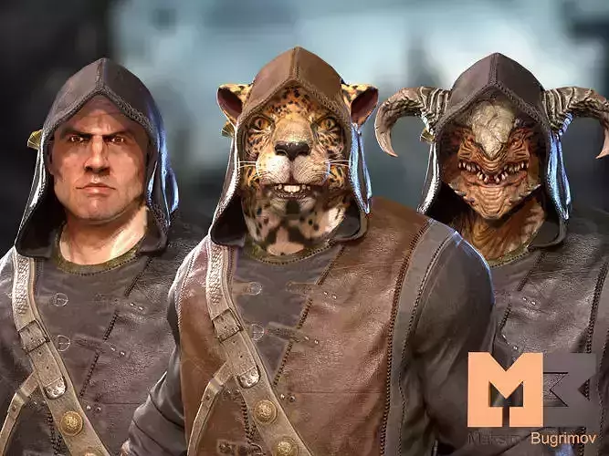 Warrior 02 Low-poly 3D model