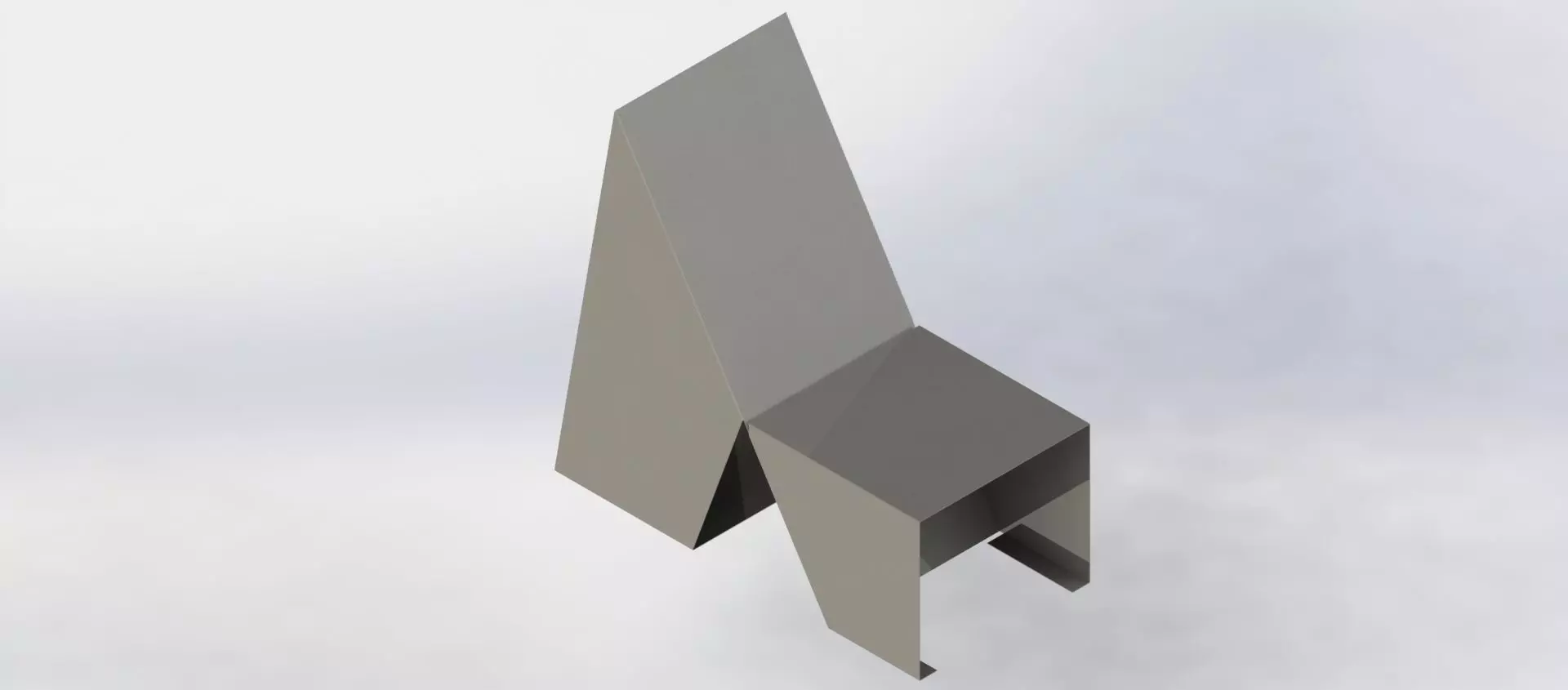 Contemporary metal armchair 3D print model