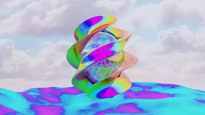 The Egg rainbow spiral