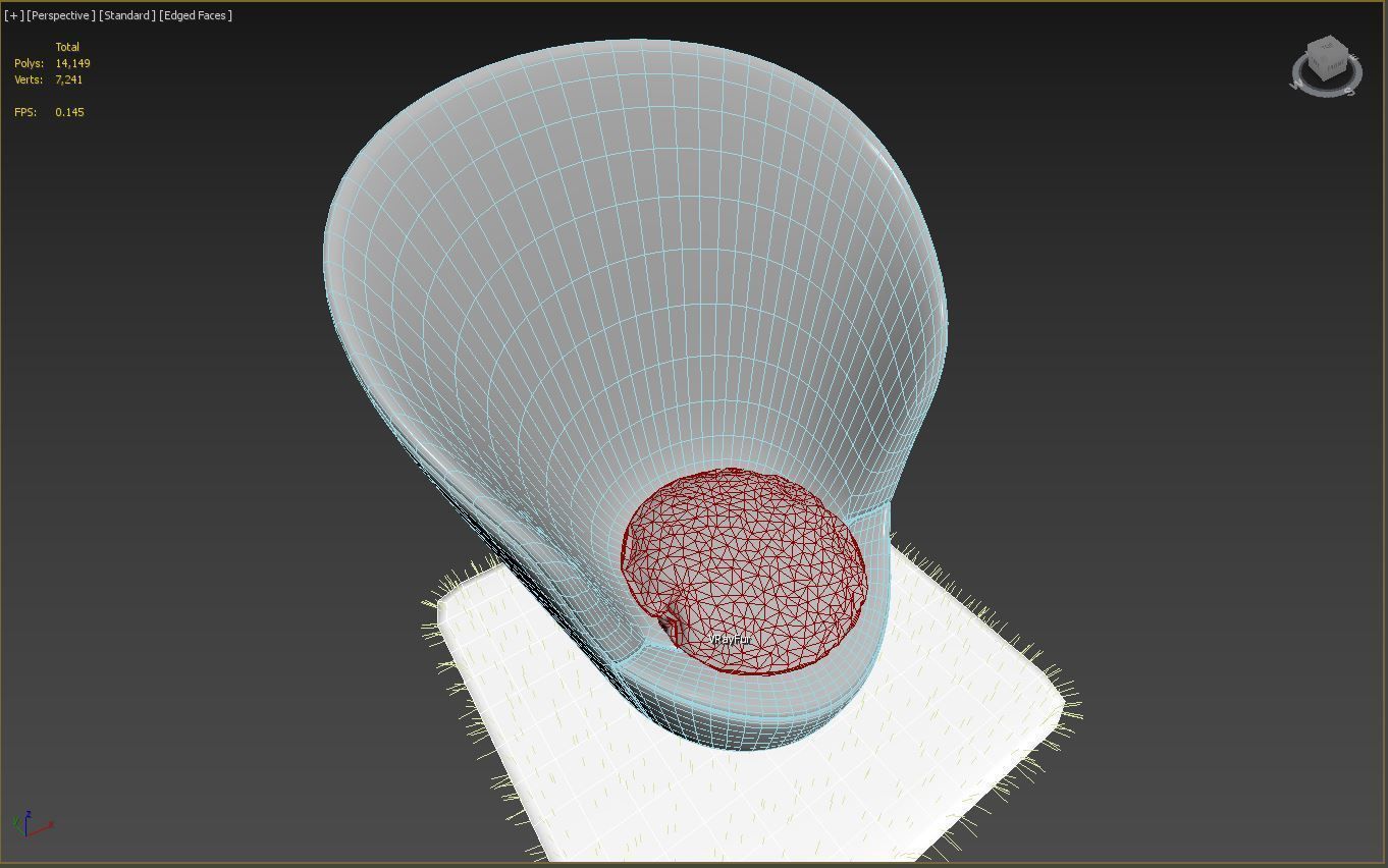 Single printed sofa Low-poly 3D model_5