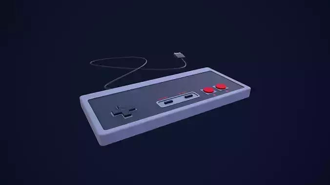 NES Pad Low-poly 3D model