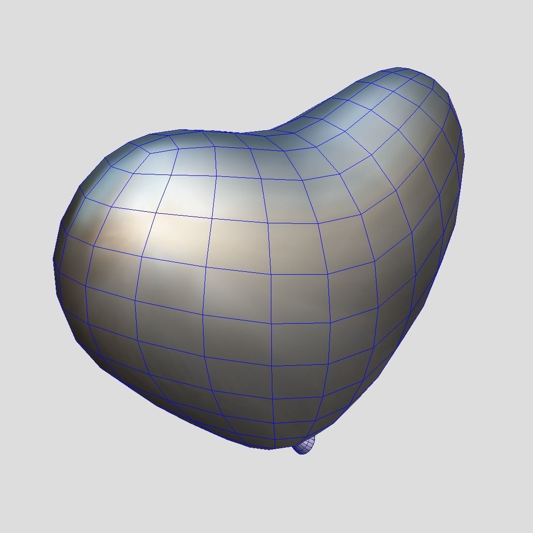 Balloon Heart Low-poly 3D model_9