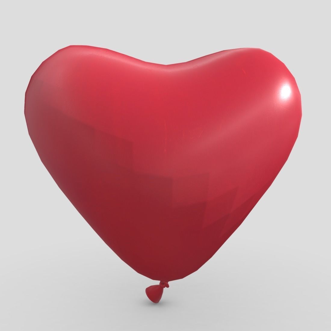 Balloon Heart Low-poly 3D model_2