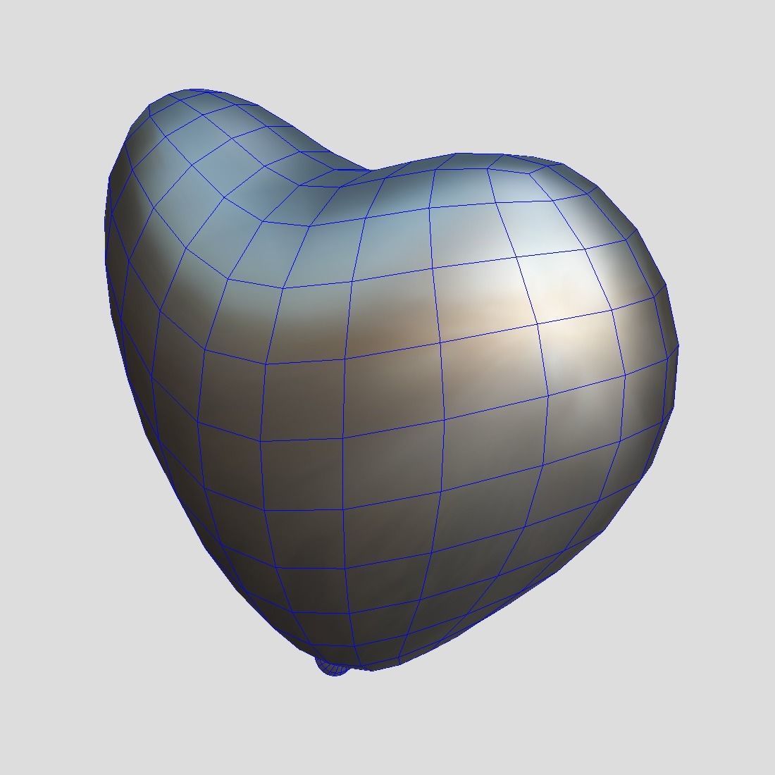 Balloon Heart Low-poly 3D model_5