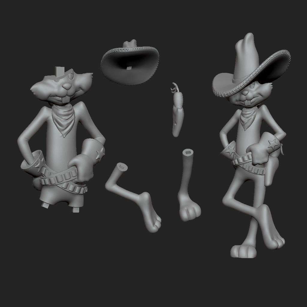Bugs Bunny from Looney Tunes 3d print figure 3D print model_4