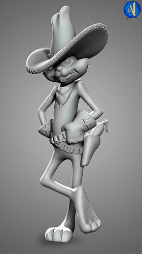 Bugs Bunny from Looney Tunes 3d print figure 3D print model