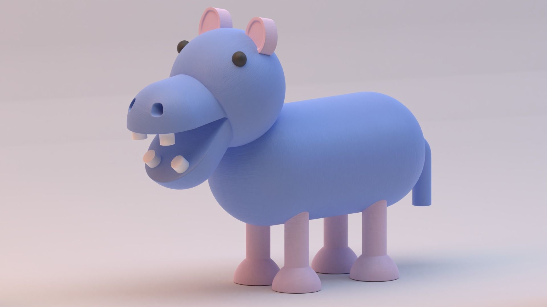 Set of three wooden games for children 3D model_13