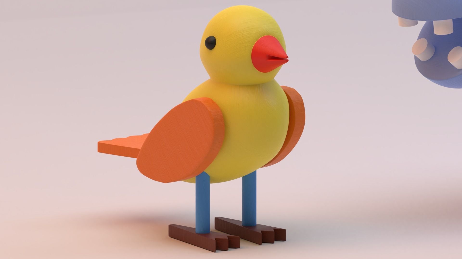 Set of three wooden games for children 3D model_12