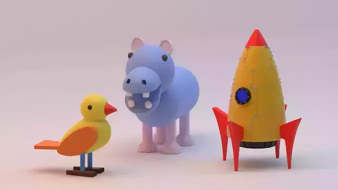 Set of three wooden games for children