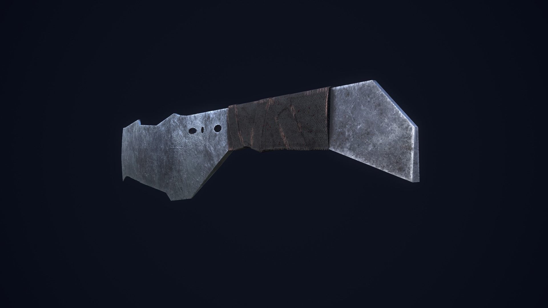 Apocalyptic Knife Low-poly 3D model_10