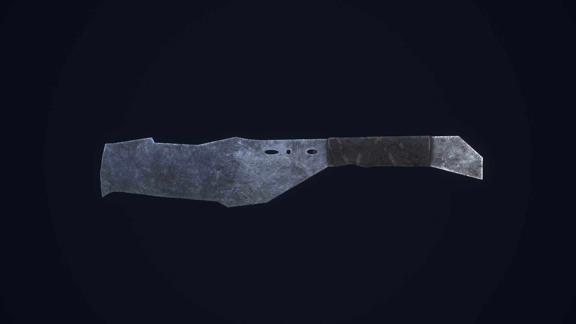 Apocalyptic Knife Low-poly 3D model_9