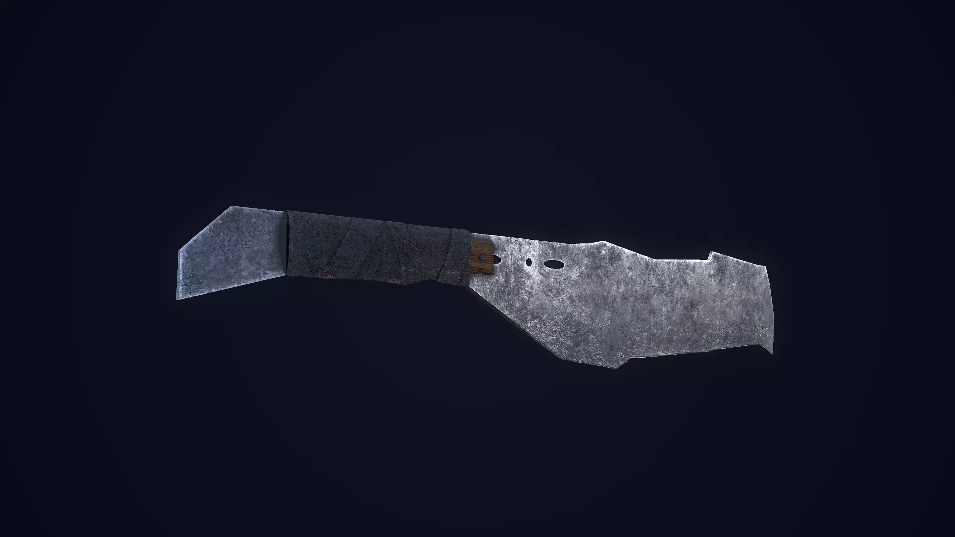 Apocalyptic Knife Low-poly 3D model_0