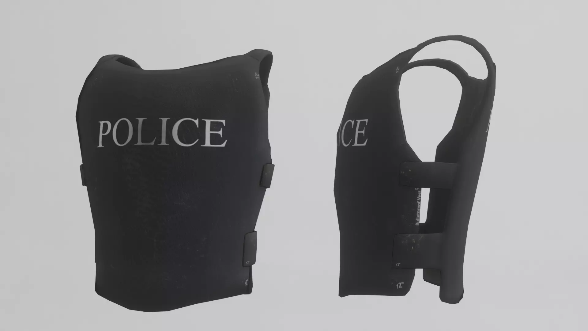 BulletProof Police Vest Low poly PBR Low-poly 3D model_0