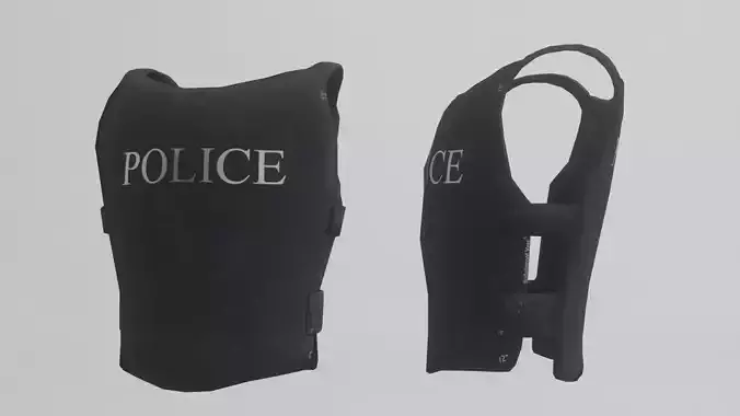 BulletProof Police Vest Low poly PBR Low-poly 3D model