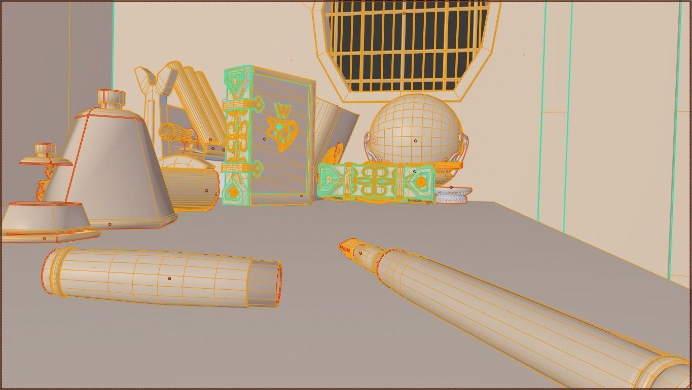 Witchs desk  3D model_3