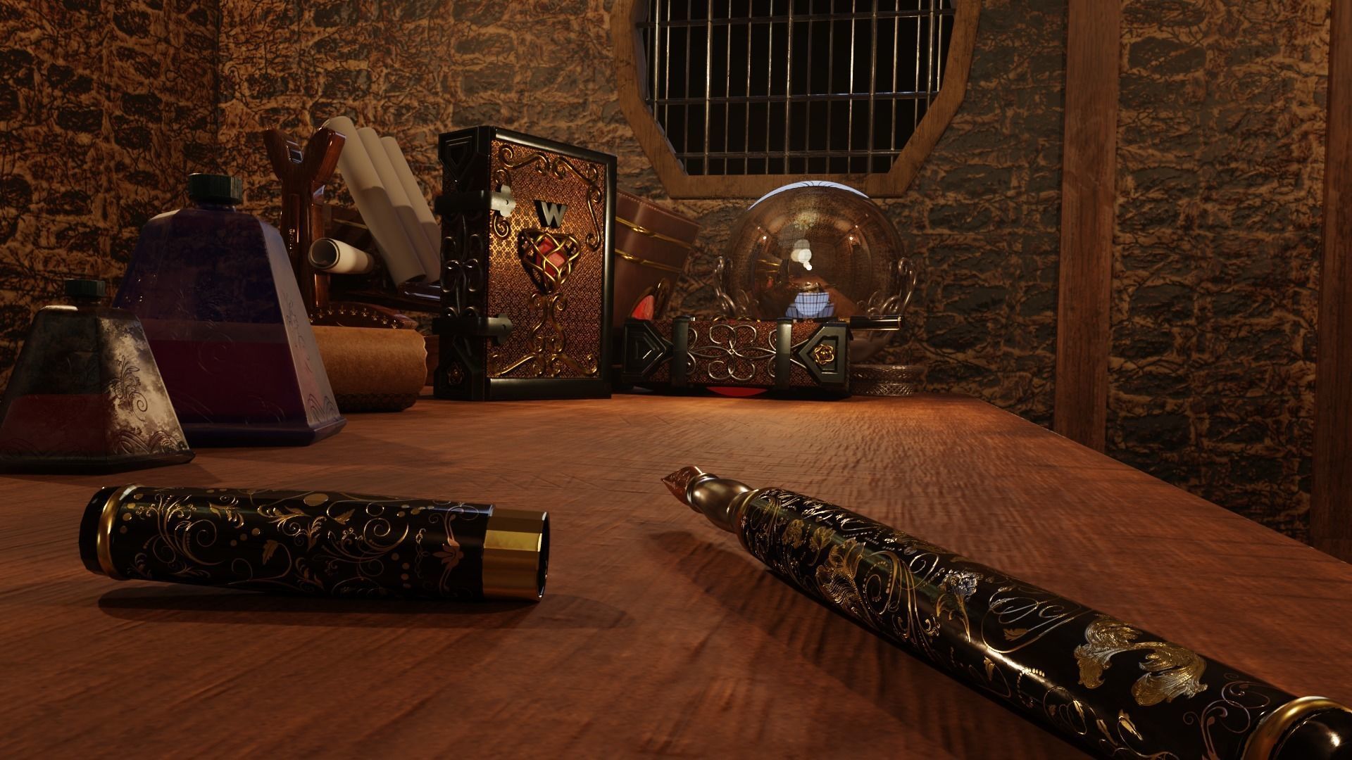 Witchs desk  3D model_1