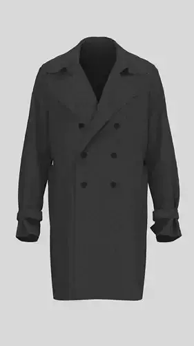 Mens trench coat with textures