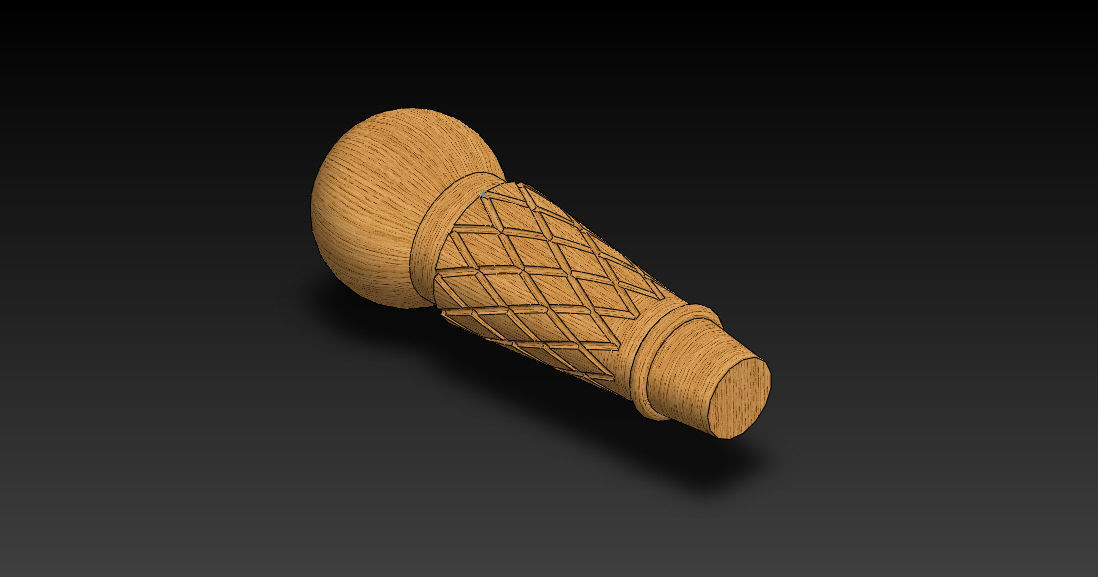 MODEL-7 wooden sword 3D model_2