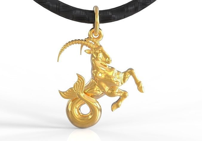 Capricorn scorpio zodiac pendant 3D print model