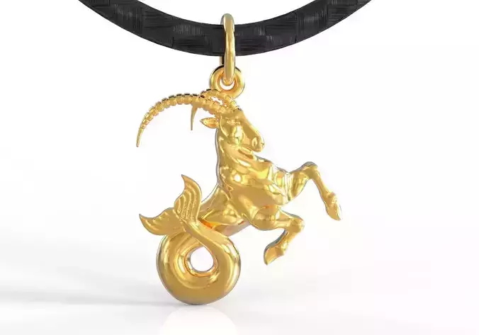 Capricorn scorpio zodiac pendant 3D print model