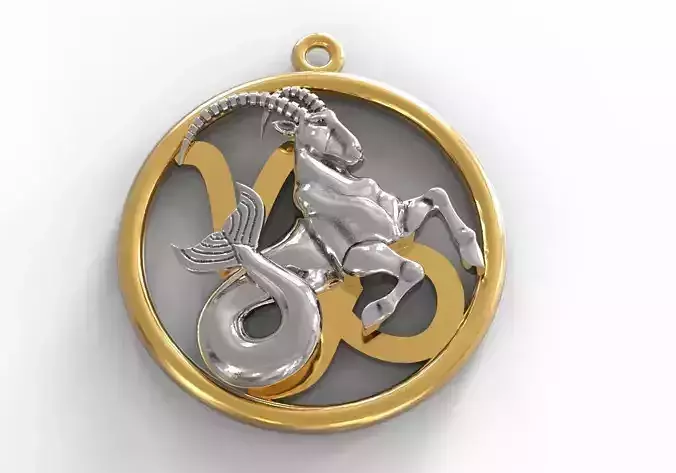 Capricorn symbol 3D print model