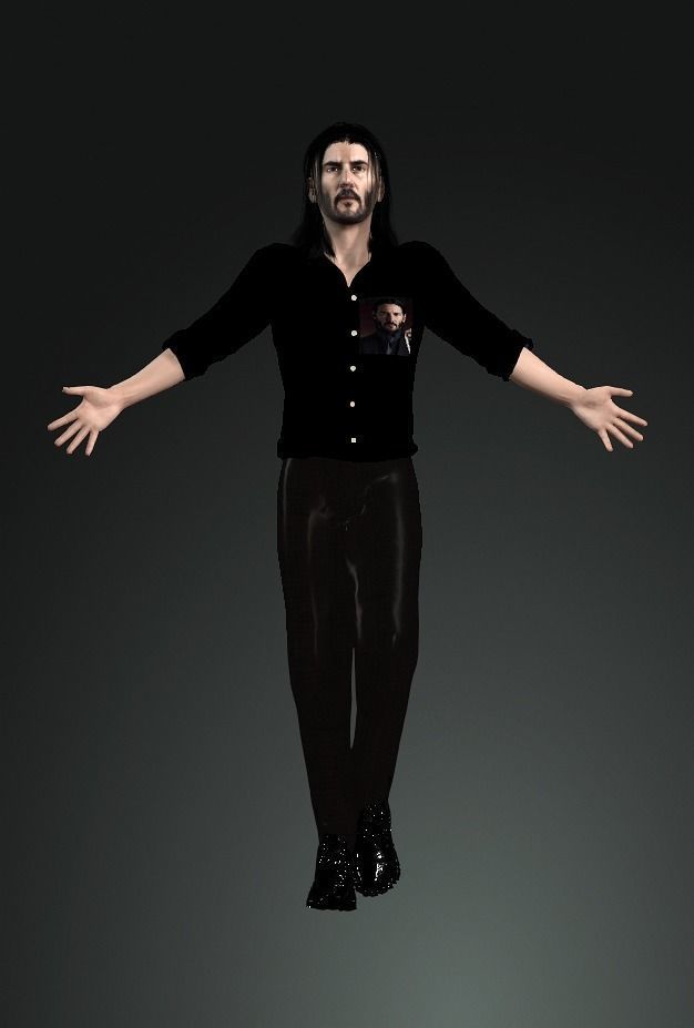 Character design John Wick keanu reeves  animation 3D model_11