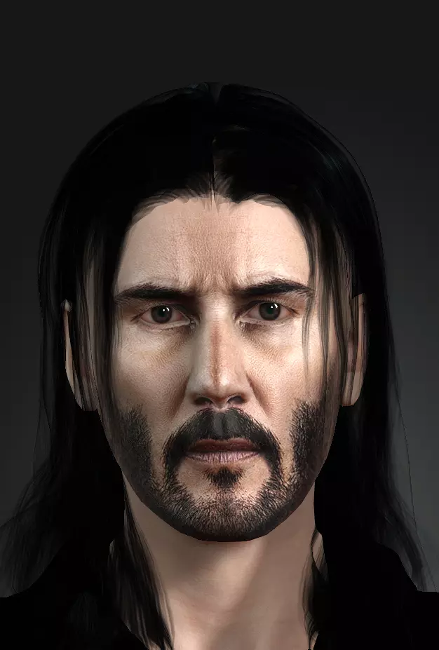 Character design John Wick keanu reeves  animation 3D model_0