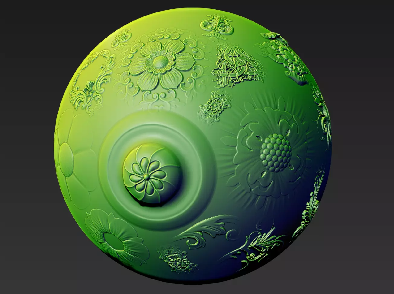 20 Ornament VDM Brushes 3D model