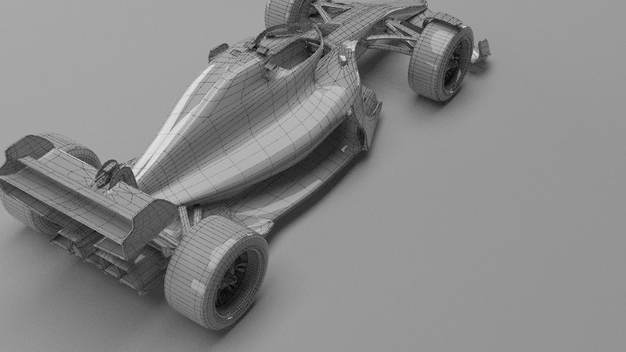 f1 scuderia ferrari 2021 - 2023 concept Low-poly 3D model_36