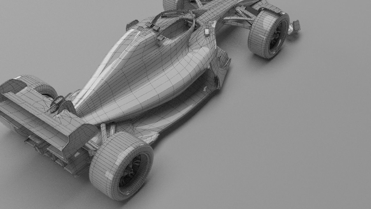 f1 scuderia ferrari 2021 - 2023 concept Low-poly 3D model_37