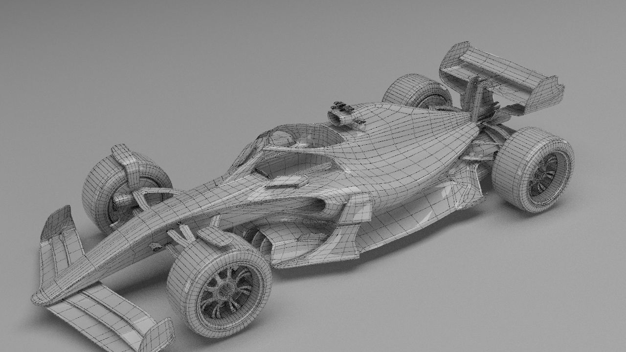 f1 scuderia ferrari 2021 - 2023 concept Low-poly 3D model_26