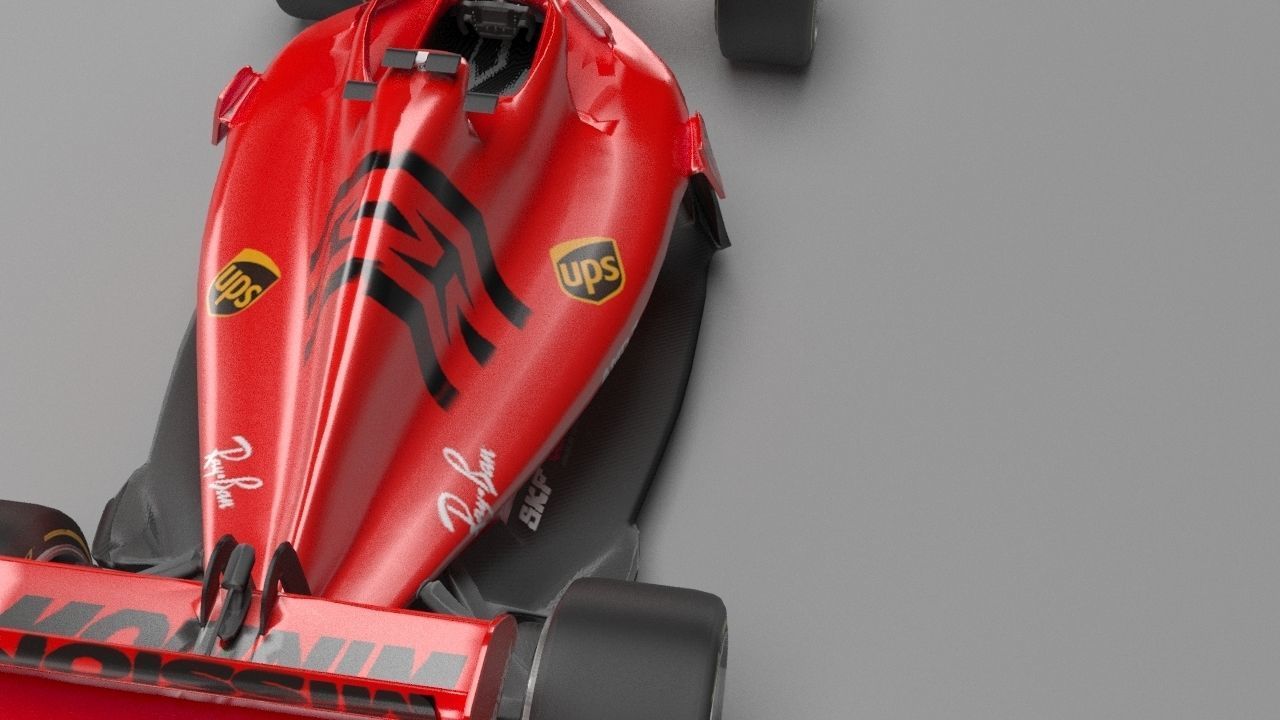 f1 scuderia ferrari 2021 - 2023 concept Low-poly 3D model_8