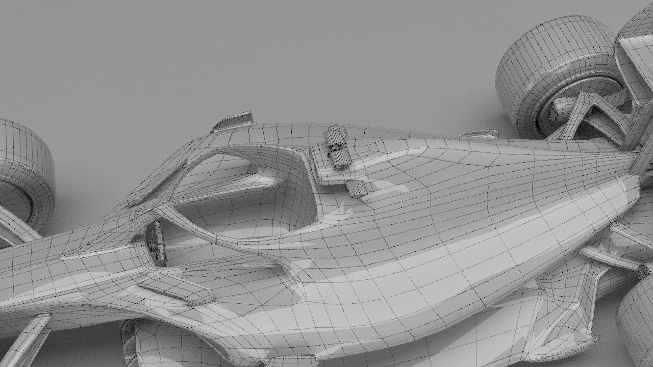 f1 scuderia ferrari 2021 - 2023 concept Low-poly 3D model_30