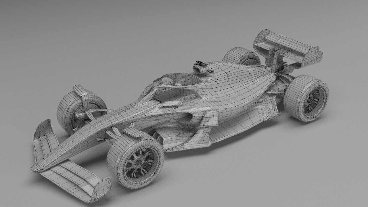 f1 scuderia ferrari 2021 - 2023 concept Low-poly 3D model_25