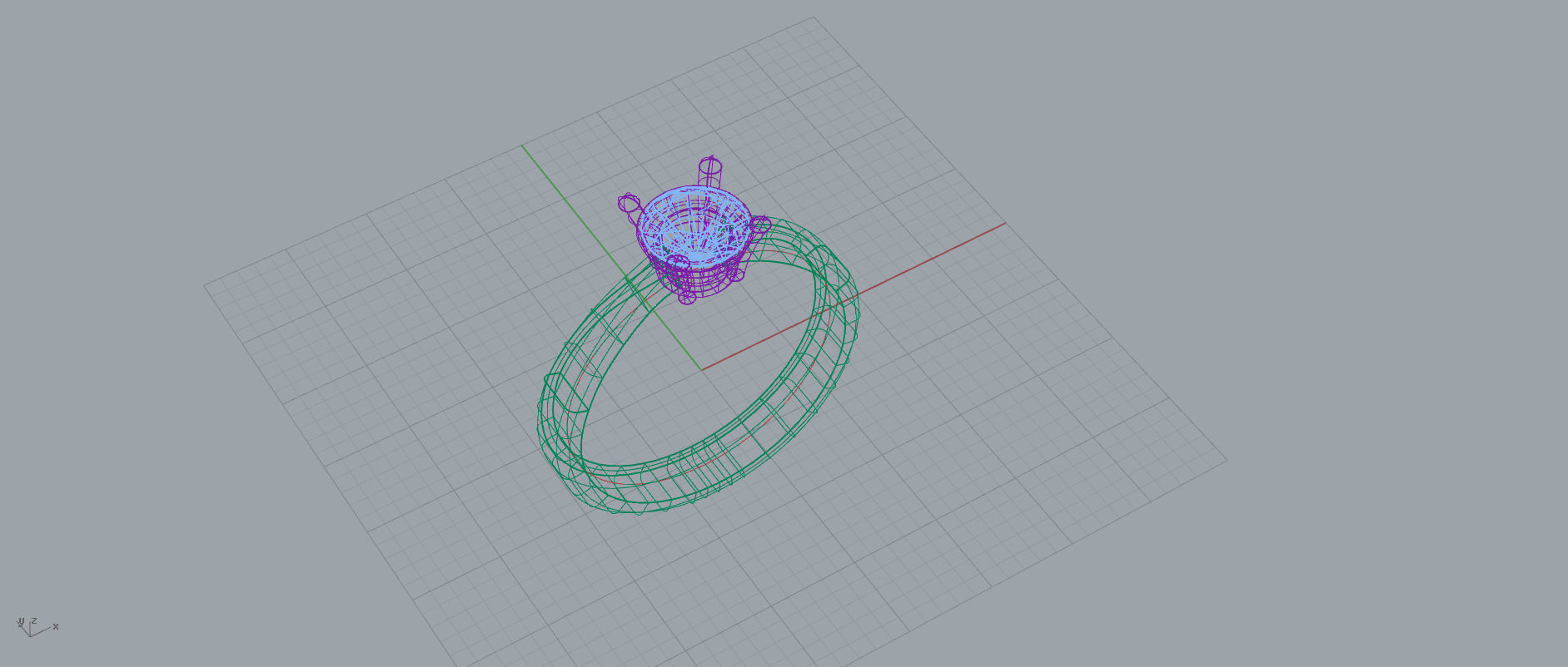 Ring with gem 3D print model_8