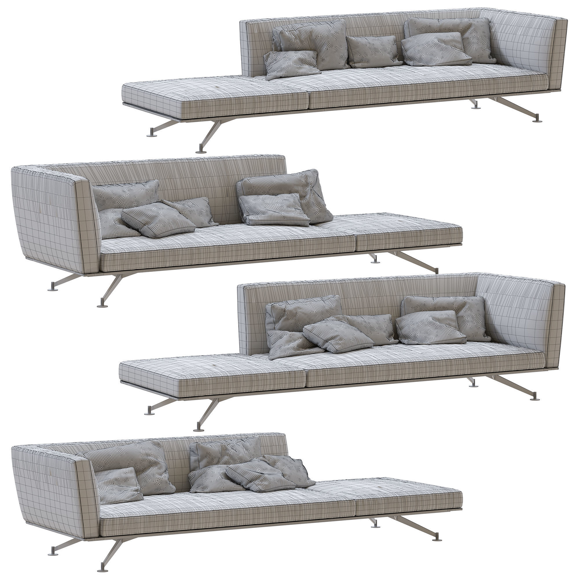 Lema Neil Sofas pack 2 by Francesco Rota 3D model_1