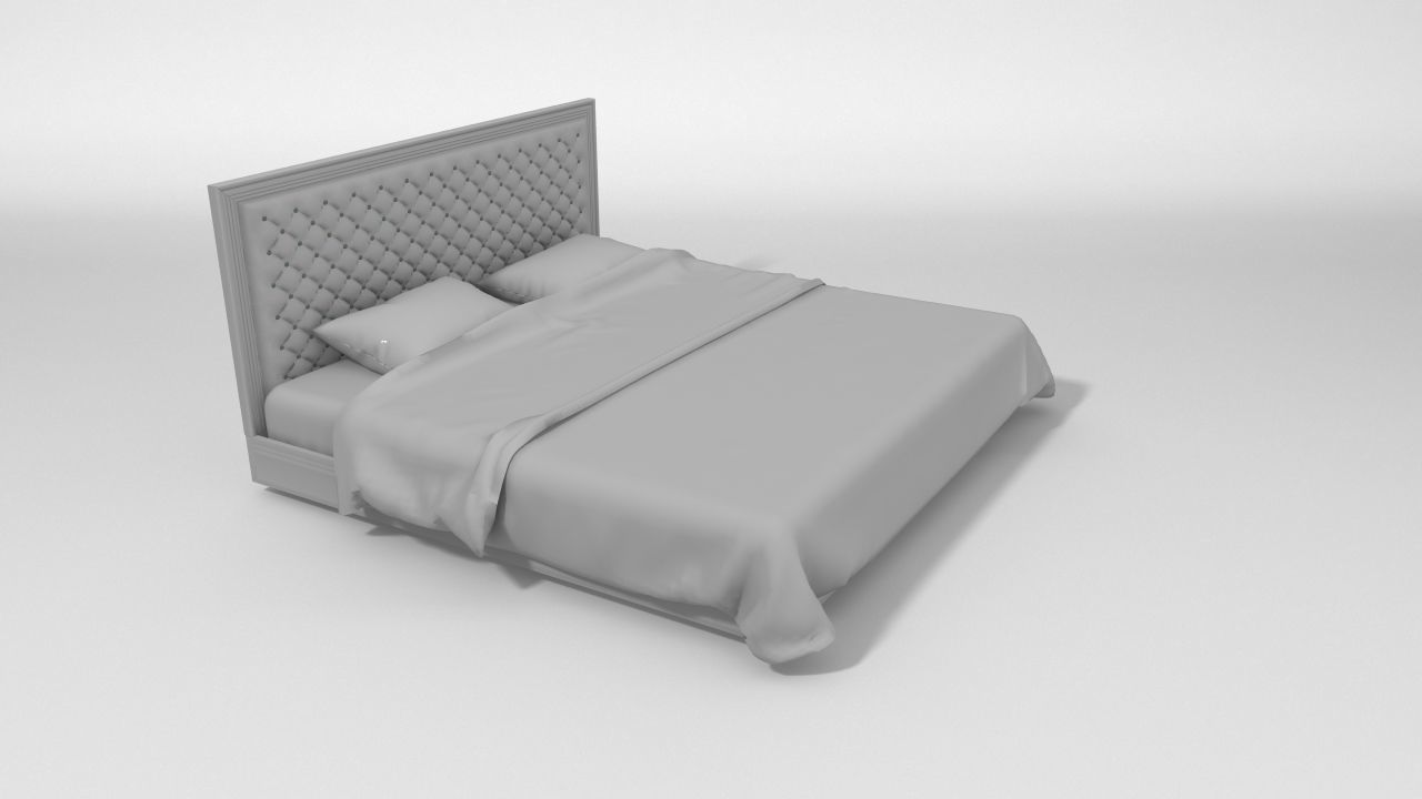 bed for relax luxury 3D model_2