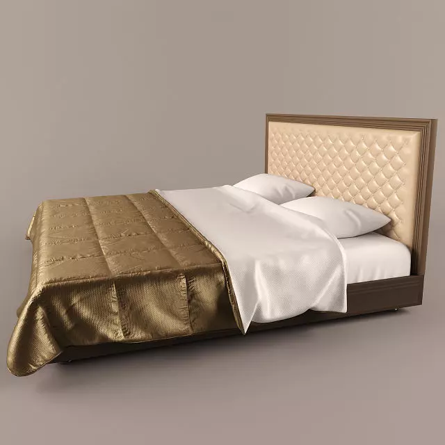 bed for relax luxury 3D model_0