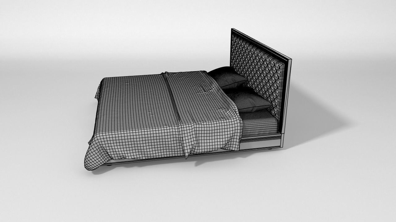 bed for relax luxury 3D model_4