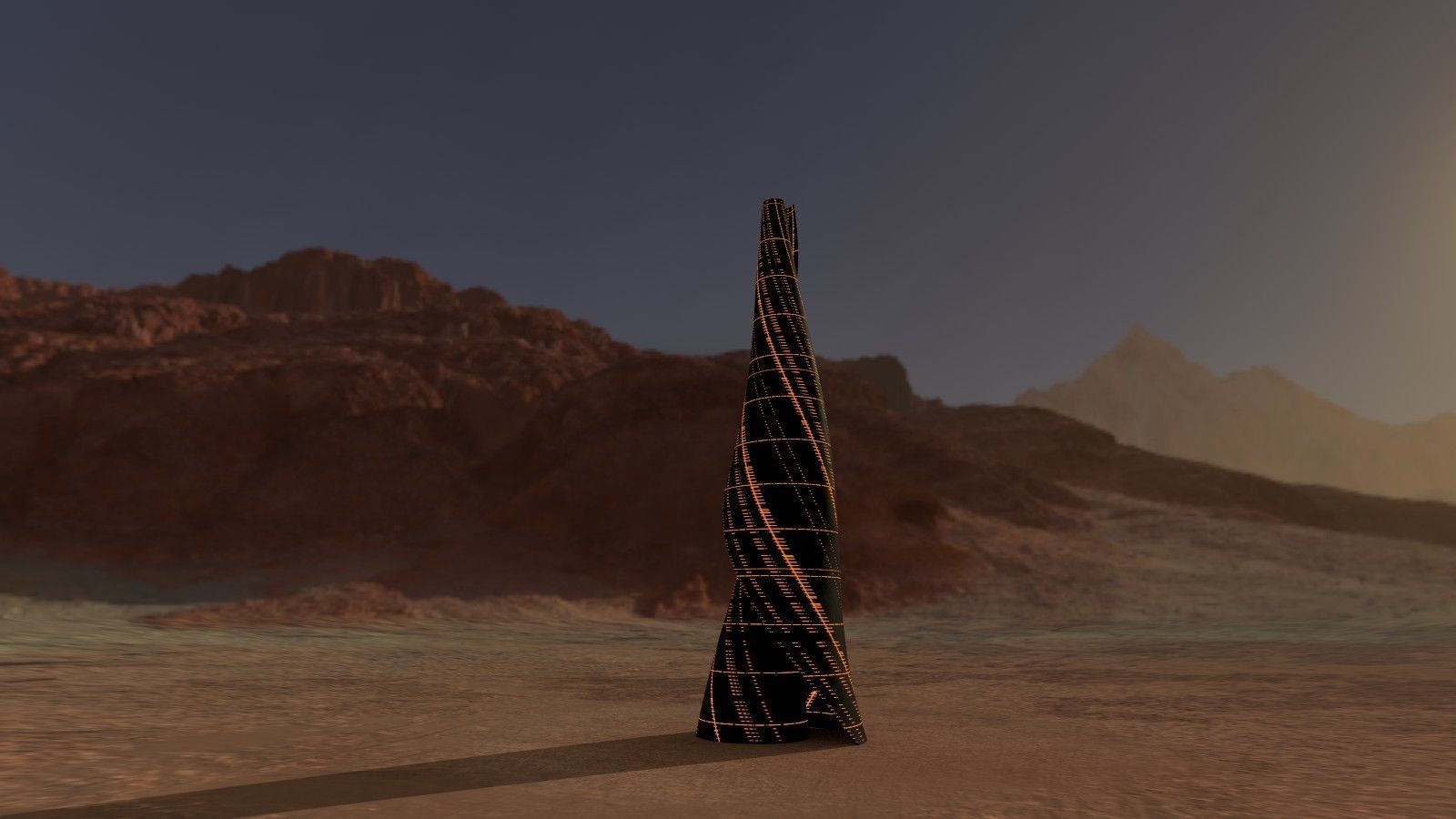 Sci Fi Tower 3D model_1