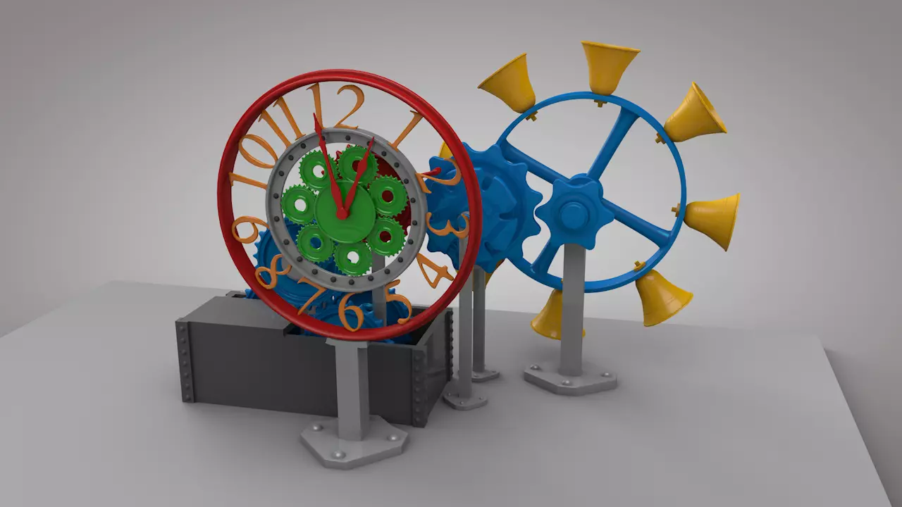 Machine toy wheel 3D model_0
