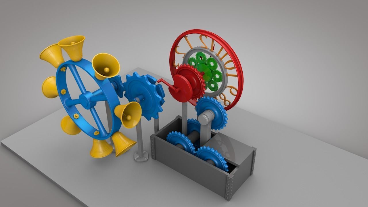 Machine toy wheel 3D model_2