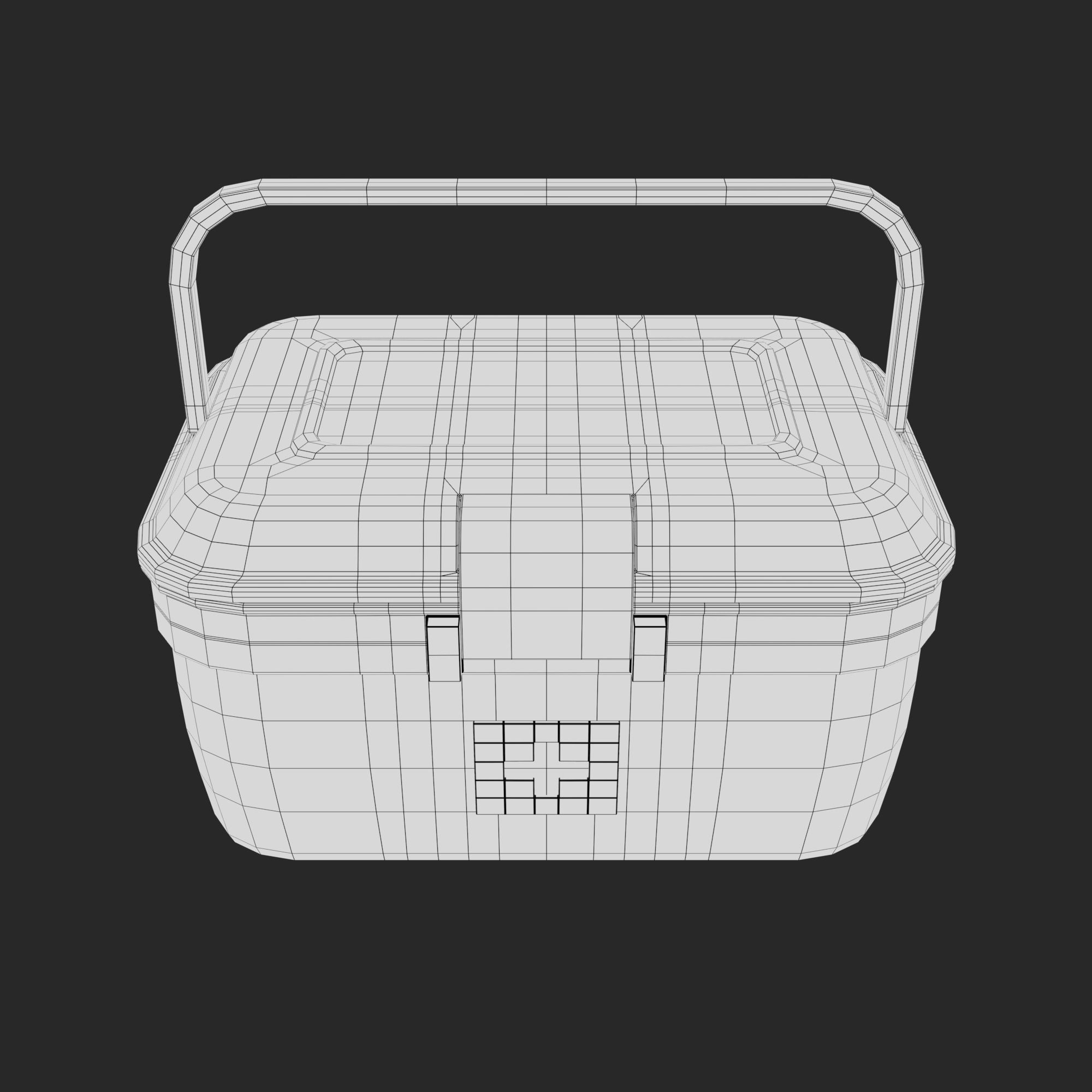 First Aid Box Low-poly 3D model_25