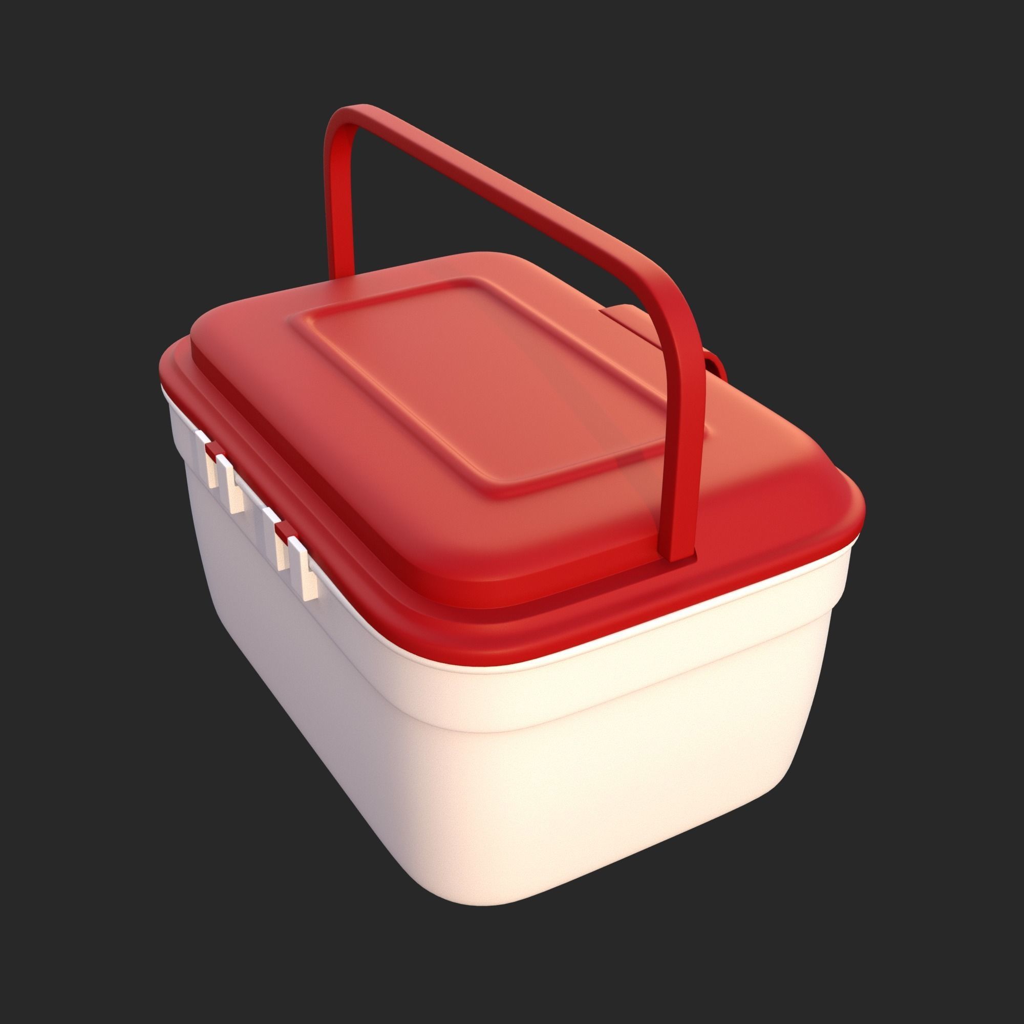 First Aid Box Low-poly 3D model_9