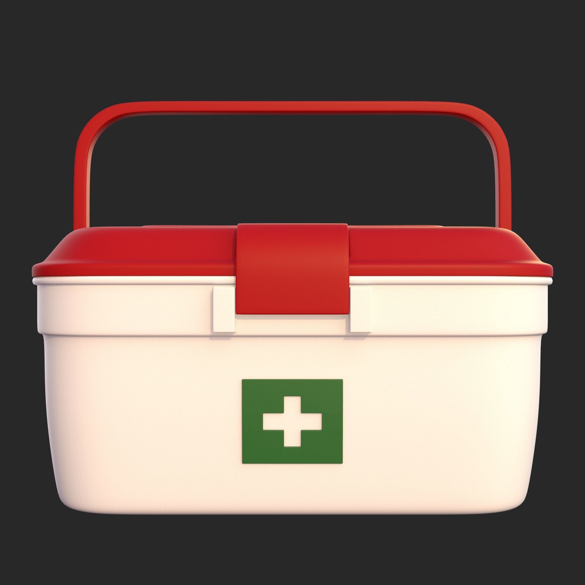 First Aid Box Low-poly 3D model_13