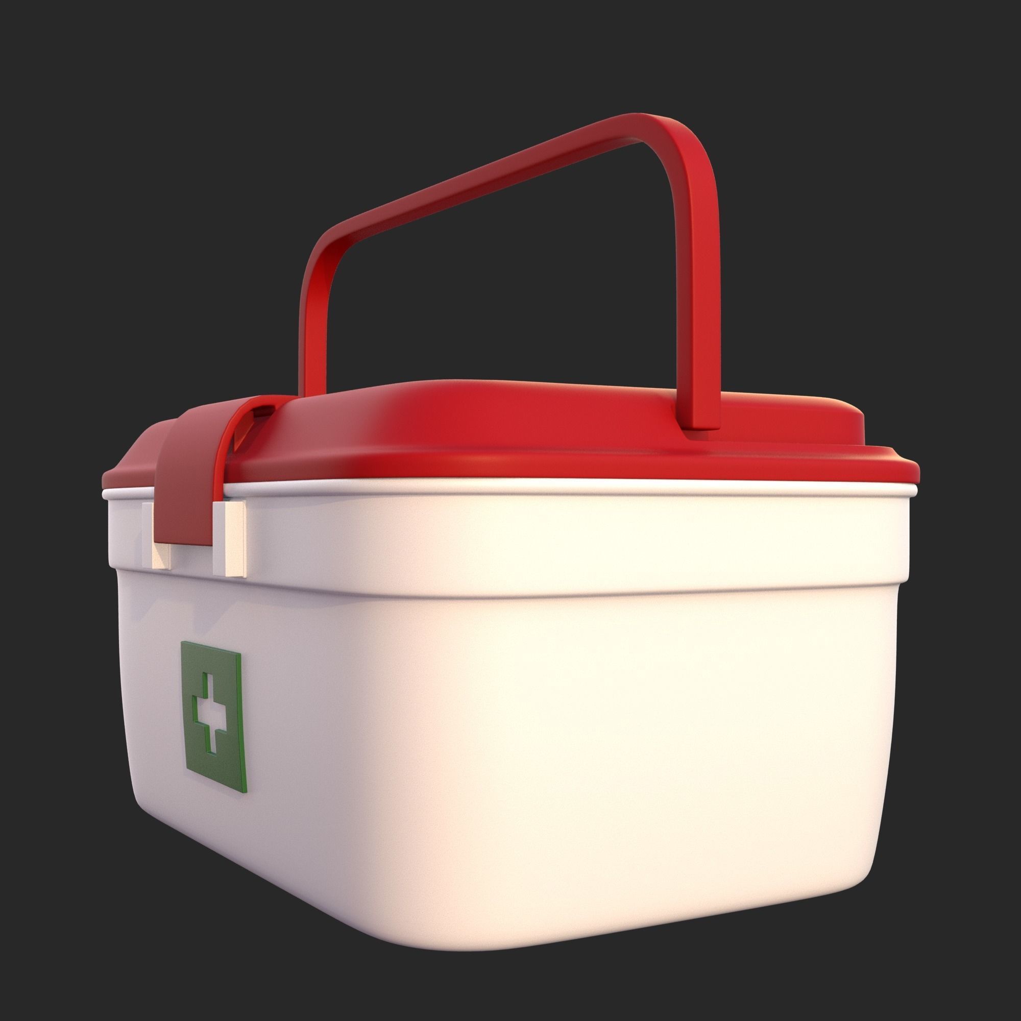 First Aid Box Low-poly 3D model_18
