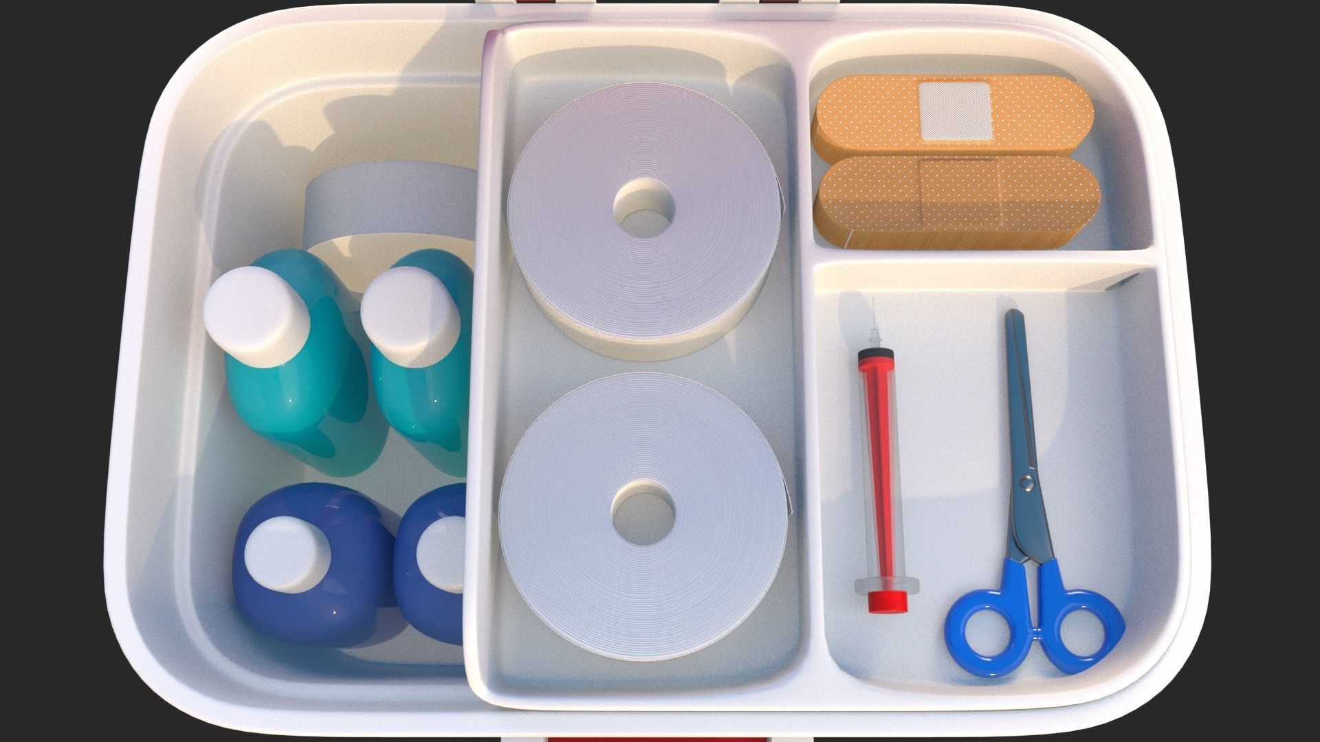 First Aid Box Low-poly 3D model_1