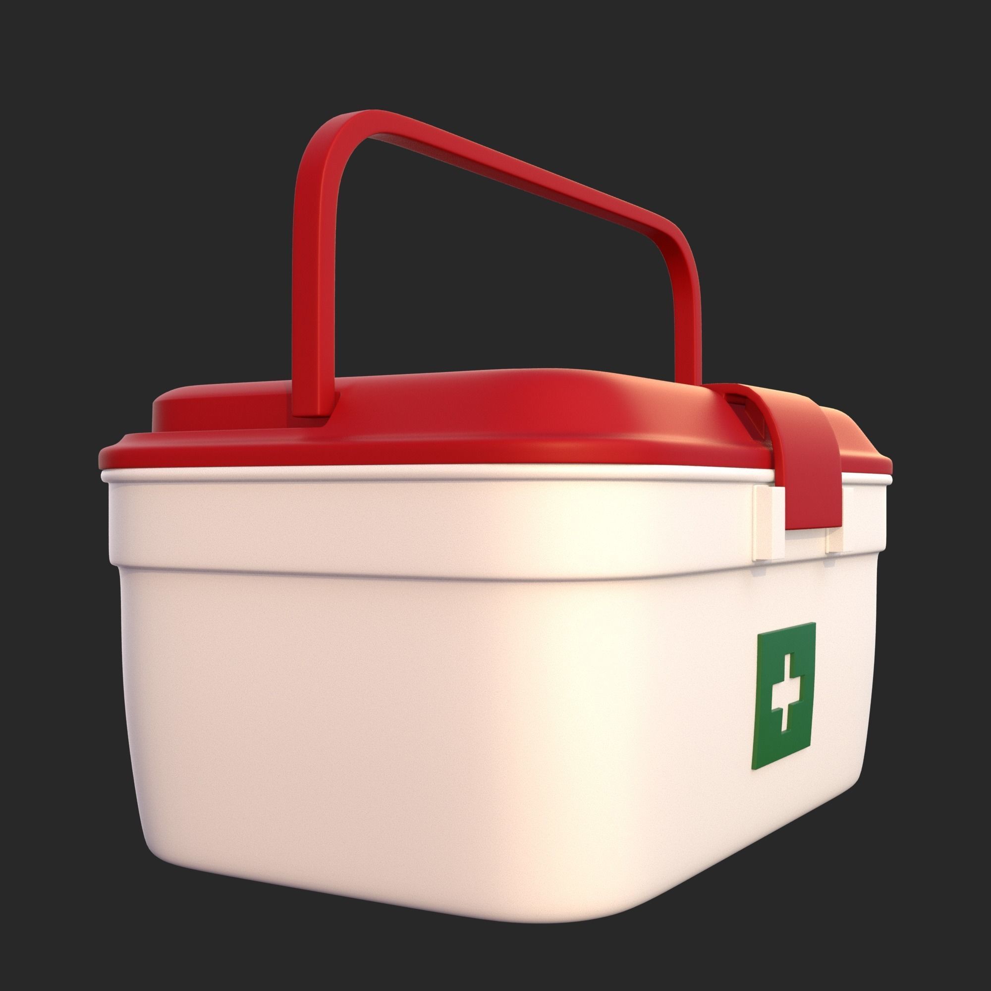 First Aid Box Low-poly 3D model_14