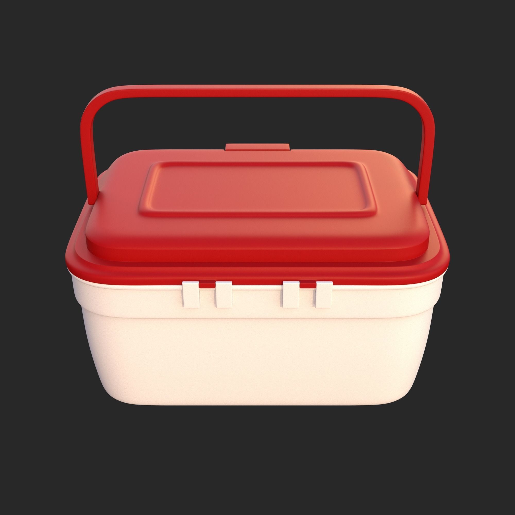 First Aid Box Low-poly 3D model_10